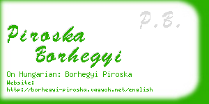 piroska borhegyi business card